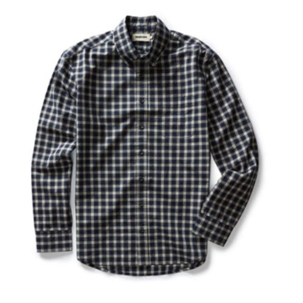 Taylor Stitch The Jack Button Down Shirt in Deep Blue Plaid, Size 44 (XL) - Picture 4 of 12